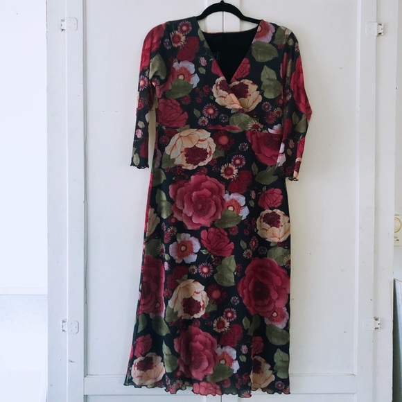 Anthropologie Dresses & Skirts - Anthro | Weston Wear | Floral 3/4 Sleeve Dress